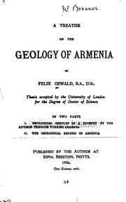 Cover of: A Treatise on the Geology of Armenia ...