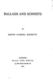 Cover of: Ballads and Sonnets