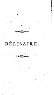Cover of: Bélisaire: Fragments de philosophie morale