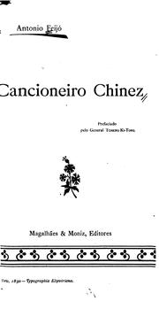 Cover of: Cancioneiro chinez