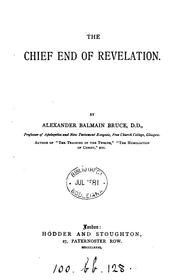 Cover of: The Chief End of Revelation
