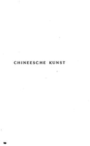 Cover of: Chineesche kunst