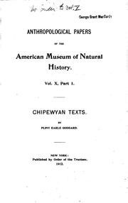 Cover of: Chipewyan Texts