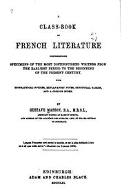 Cover of: Class Book of French Literature