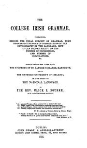 The college Irish grammar by Ulick Joseph Bourke