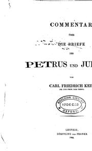 Cover of: Commentar über die Briefe des Petrus und Judas