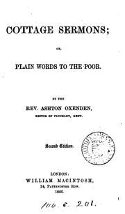 Cover of: Cottage sermons; or, Plain words to the poor