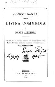 Cover of: Concordanza della Divina commedia di Dante Alighieri ...
