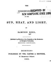 Cover of: The Correspondence of the Sun, Heat, and Light