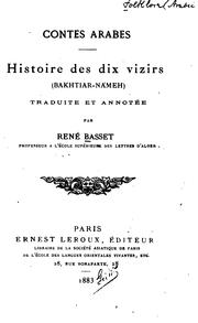 Cover of: Contes arabes. Histoire des dix vizirs (Bakhtiar-nameh)