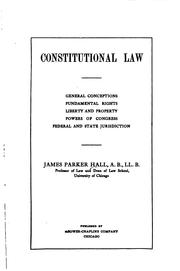 Cover of: Constitutional Law: General Conceptions, Fundamental Rights, Liberty and ...