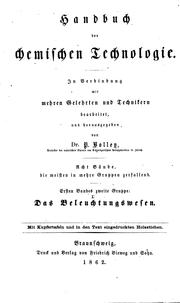 Cover of: Das Beleuchtungswesen