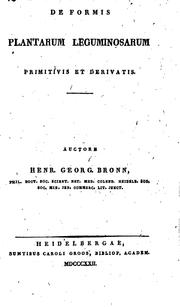 Cover of: De formis plantarum leguminosarum