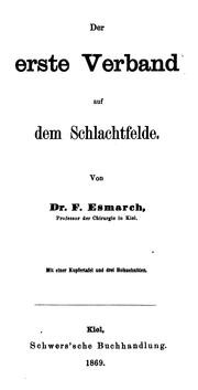 Cover of: Der erste Verband auf dem Schlachtfelde