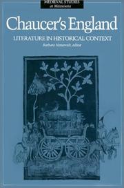 Cover of: Chaucer's England: Literature in Historical Context (Medieval Studies at Minnesota, Volume 4)