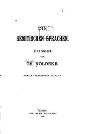 Cover of: Die semitischen Sprachen; eine Skizze: Eine Skizze