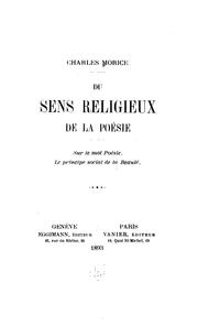 Cover of: Du sens religieux de la poésie ...