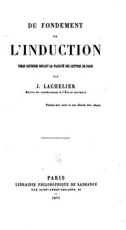 Cover of: Du fondement de l'induction ...