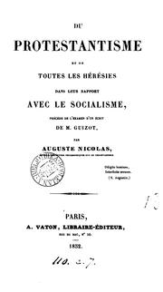 Cover of: du protestantisme by Auguste Nicolas