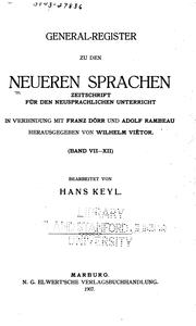Cover of: Die neueren Sprachen