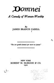 Cover of: Domnei: A Comedy of Woman-worship by James Branch Cabell