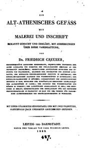 Cover of: Ein alt-athenisches Gefäss