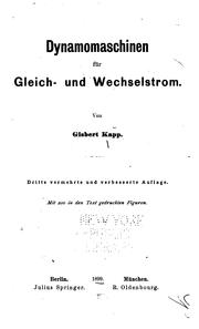 Cover of: Dynamomaschinen fur gleich- und Wechselstrom