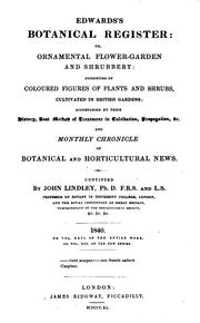 Cover of: edwards's botanical register