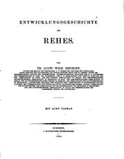 Cover of: Entwicklungsgeschichte des Rehes