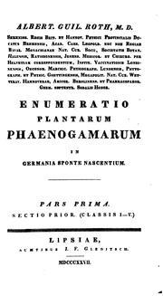 Cover of: Enumeratio plantarum phaenogamarum in Germania sponte nascentium: Pars prima, sectio prior ...