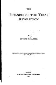 Cover of: The Finances of the Texas Revolution
