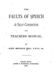 Cover of: The Faults of Speech: A Self-corrector and Teachers' Manual