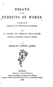 Cover of: Essays on the Pursuits of Women