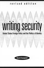 Cover of: Writing security: United States foreign policy and the politics of identity