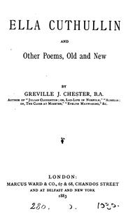 Cover of: Ella Cuthullin, and other poems