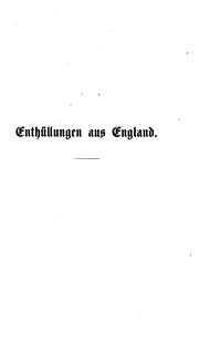 Cover of: Enthüllungen aus England