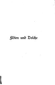 Cover of: Flöten und Dolche: Novellen