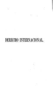 Cover of: El derecho internacional codificado