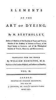 Cover of: Elements of the Art of Dyeing