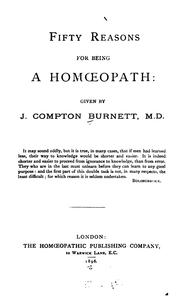 Cover of: Fifty Reasons for Being a Homeopath