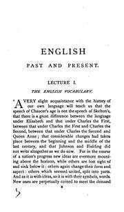 Cover of: English Past and Present by Richard Chenevix Trench