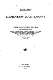 Cover of: Exercises in Elementary Counterpoint