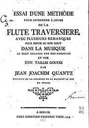 Cover of: Essai d'une méthode pour apprendre à jouer de la flute traversière: avec ...