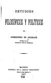 Cover of: Estudios filosóficos y políticos