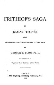 Cover of: Frithiof's Saga by Esaias Tegnér
