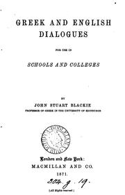 Cover of: Greek and English dialogues, for use in schools