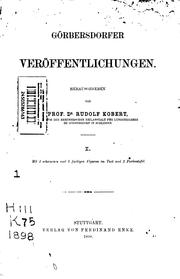 Cover of: Görbersdorfer Veröffentlichungen
