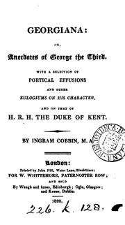 Cover of: Georgiana: or, Anecdotes of George the third