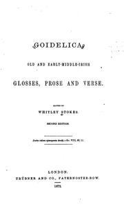 Cover of: Goidelica: Old and Early-middle-Irish Glosses, Prose and Verse