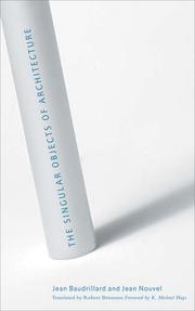 Cover of: The Singular Objects of Architecture by Jean Baudrillard